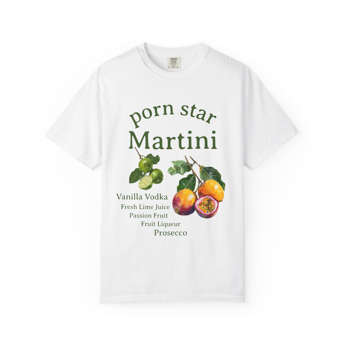 Pornstar Martini Cocktail T-Shirt — Women's Vintage Fruit Graphic Tee