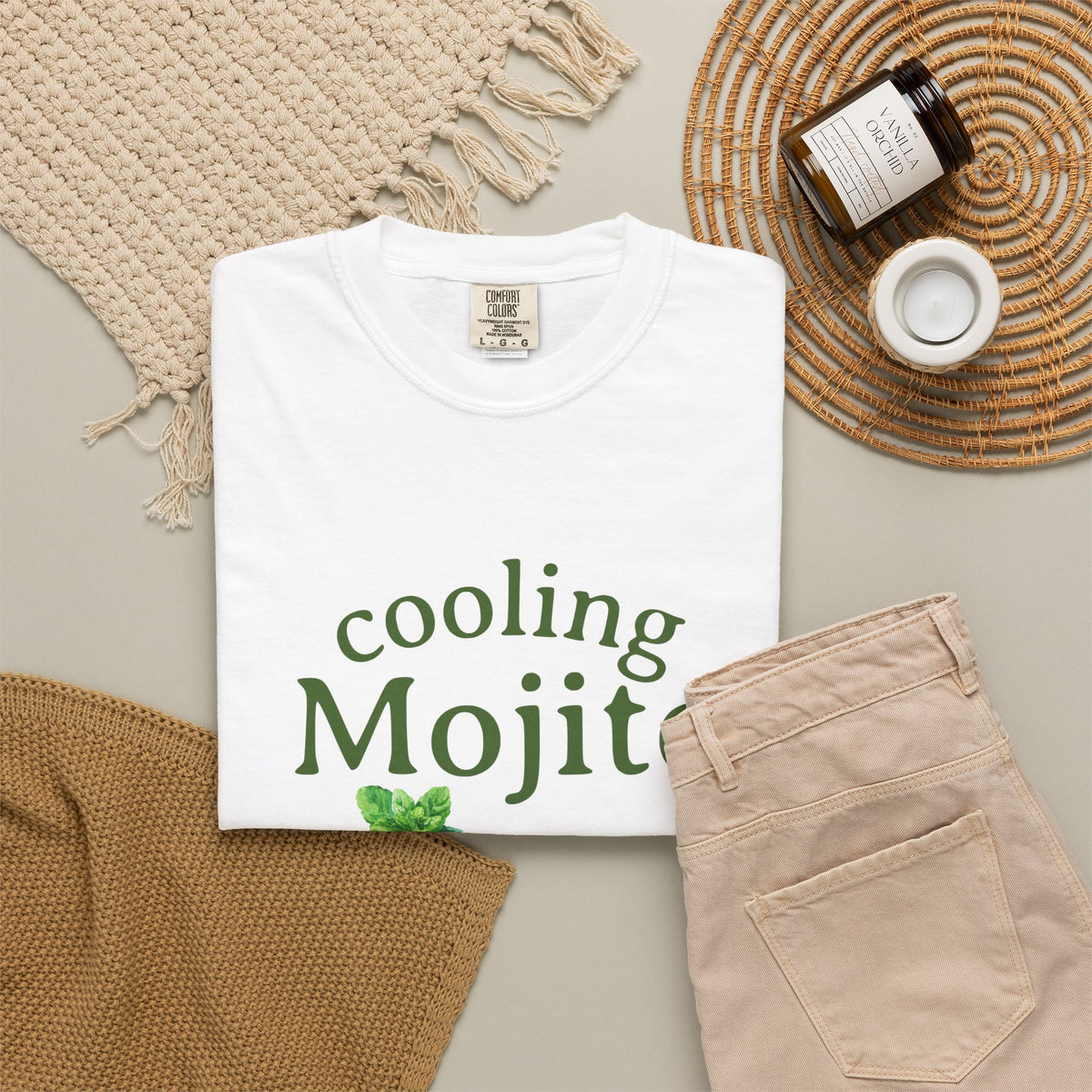 Cooling Mojito Cocktail T-Shirt — Women's Vintage Fruit Graphic Tee